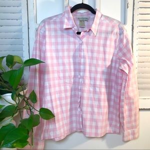 Pink Checkered Button Down